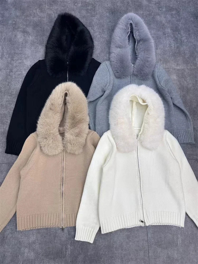 Farida faux fur cardigan