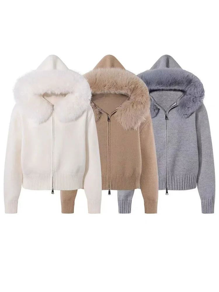 Farida faux fur cardigan