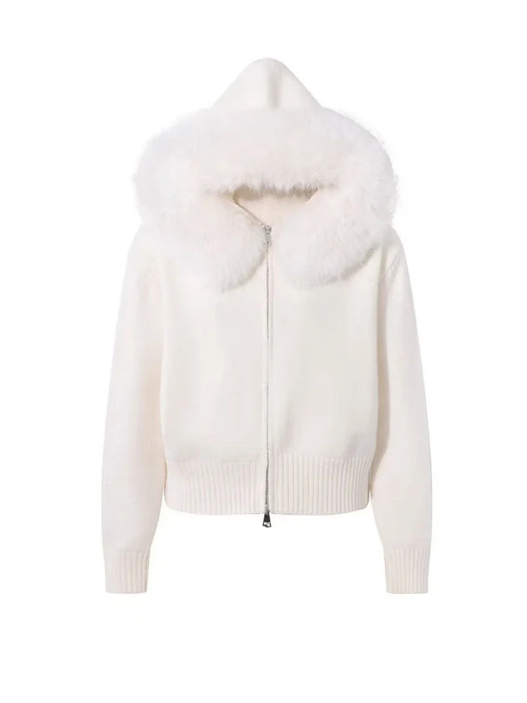 Farida faux fur cardigan