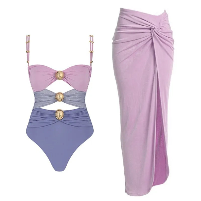 Solana Swimsuit & Coverup Lilac
