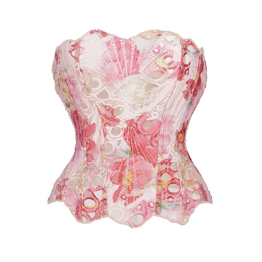 Coral Corset Top