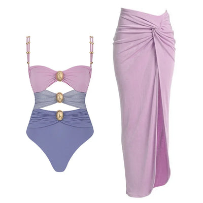 Solana Swimsuit & Coverup Lilac