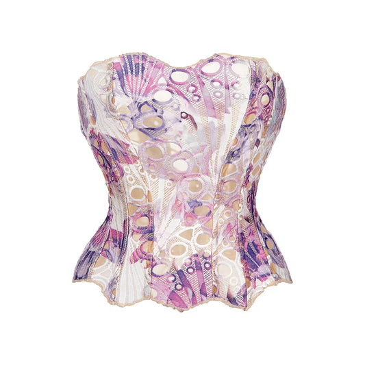 Coral Corset Top